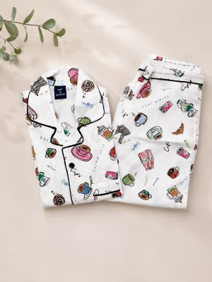 Coffee Print Night Wear